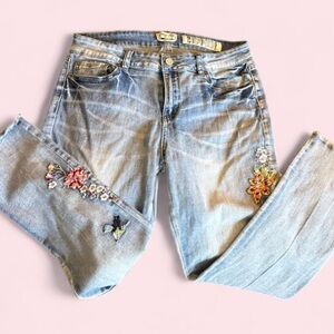 Light Blue Embroidered Indigo Rein Jeans